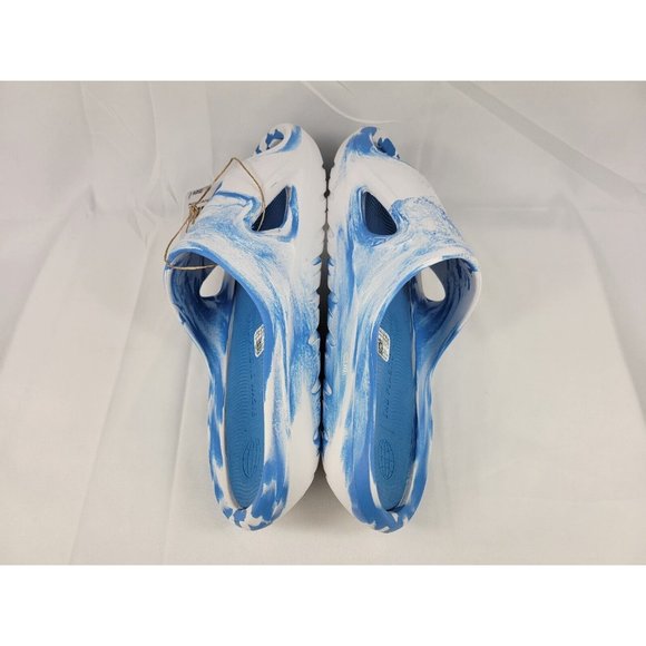 Adidas Adicane Cloud White Pulse Blue Slides Sandals Size Men 9 Womens 10 HQ9913 - Picture 9 of 10